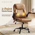 Artiss 2 Point Massage Office Chair Leather Mid Back Espresso