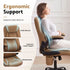 Artiss 2 Point Massage Office Chair Leather Mid Back Espresso