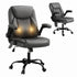Artiss Massage Office Chair PU Leather Mid Back Grey Reclining