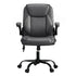 Artiss Massage Office Chair PU Leather Mid Back Grey Reclining