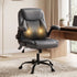 Artiss Massage Office Chair PU Leather Mid Back Grey Reclining