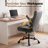 Artiss Massage Office Chair PU Leather Mid Back Grey Reclining