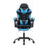 Massage Gaming Chair Cyan Blue – 2‑Point Lumbar, Footrest, 145° Recline