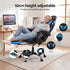 Massage Gaming Chair Cyan Blue – 2‑Point Lumbar, Footrest, 145° Recline