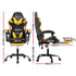 Artiss 2 Point Massage Gaming Office Chair Footrest Yellow