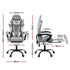 Artiss Gaming Office Chair Fabric Ergonomic with 2 Point Message Light Grey