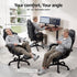 Artiss Massage Gaming Chair, 8 Point Recliner Office Chair with Footrest Black