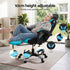Artiss Massage Gaming Chair, 8 Point Recliner Office Chair with Footrest Blue