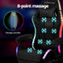 Artiss Gaming Office Chair 12 RGB LED Massage Computer Work Seat Footrest Black