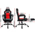 Massage Gaming Chair PU Leather Reclining Office Chair with 2 Zone Massage Black
