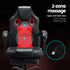 Massage Gaming Chair PU Leather Reclining Office Chair with 2 Zone Massage Black