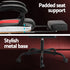 Massage Gaming Chair PU Leather Reclining Office Chair with 2 Zone Massage Black