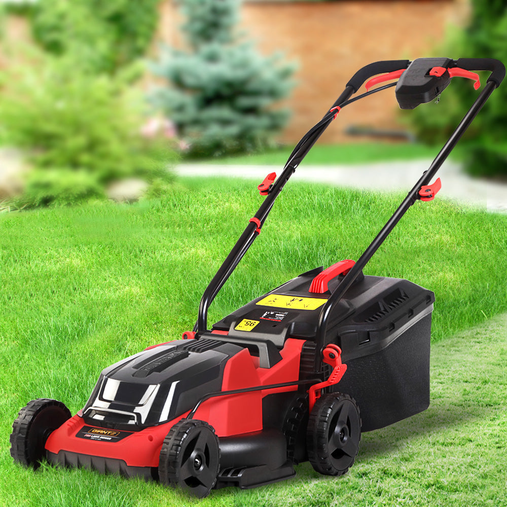 Cordless Lawn Mower 40V Lithium Twin Battery 340mm Cut 6 Heights