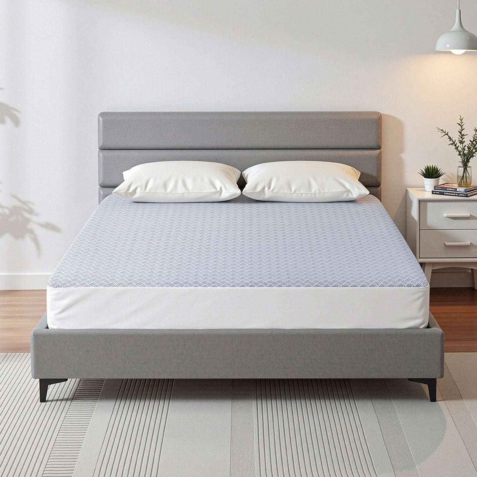 Cooling Mattress Protector Waterproof Deep Pocket Fitted Cover Double