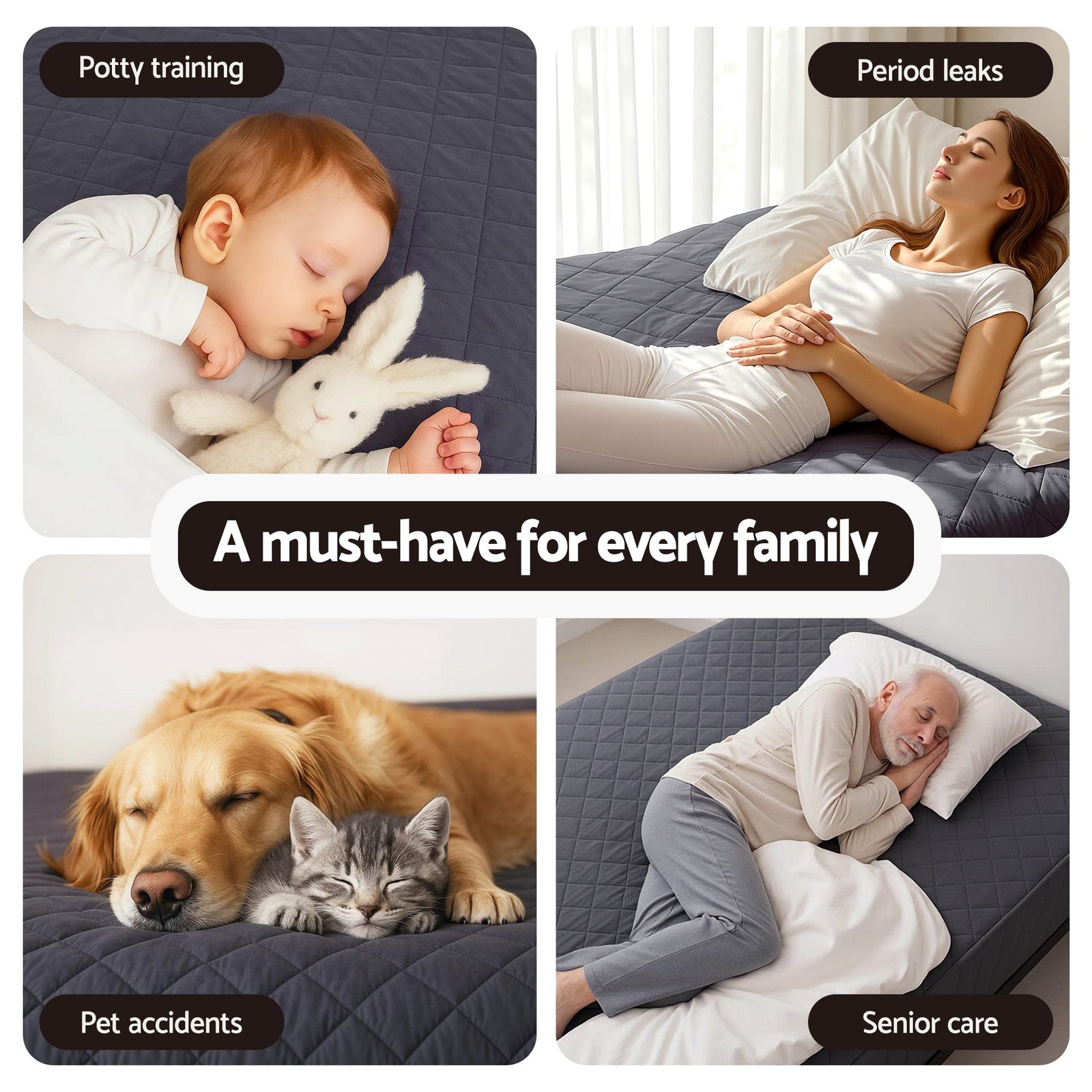 Giselle Water-Resistant Mattress Protector Microfiber 360° Fit Queen