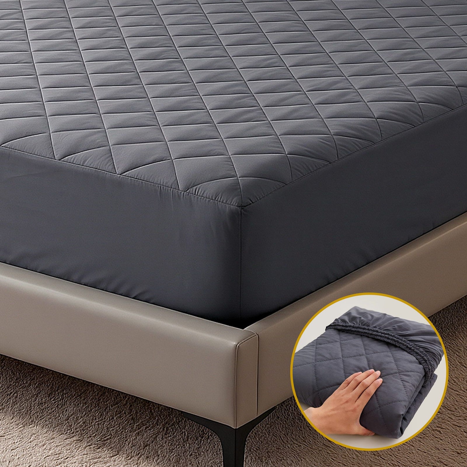 Water-Resistant Mattress Protector Microfiber 35cm 360° Fit Single