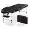 Massage Table 55cm Aluminium 2-Fold Portable 250kg with Bag Cover Black