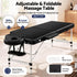 Massage Table 55cm Aluminium 2-Fold Portable 250kg with Bag Cover Black