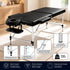Massage Table 70cm Aluminium 2-Fold Portable 250kg with Bag Cover Black