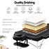 Massage Table 70cm Aluminium 2-Fold Portable 250kg with Bag Cover Black