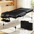 Massage Table 75cm – Aluminium Portable, 250kg Capacity, Adjustable, Black
