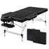 Massage Table 75cm – Aluminium Portable, 250kg Capacity, Adjustable, Black