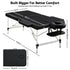Massage Table 75cm – Aluminium Portable, 250kg Capacity, Adjustable, Black