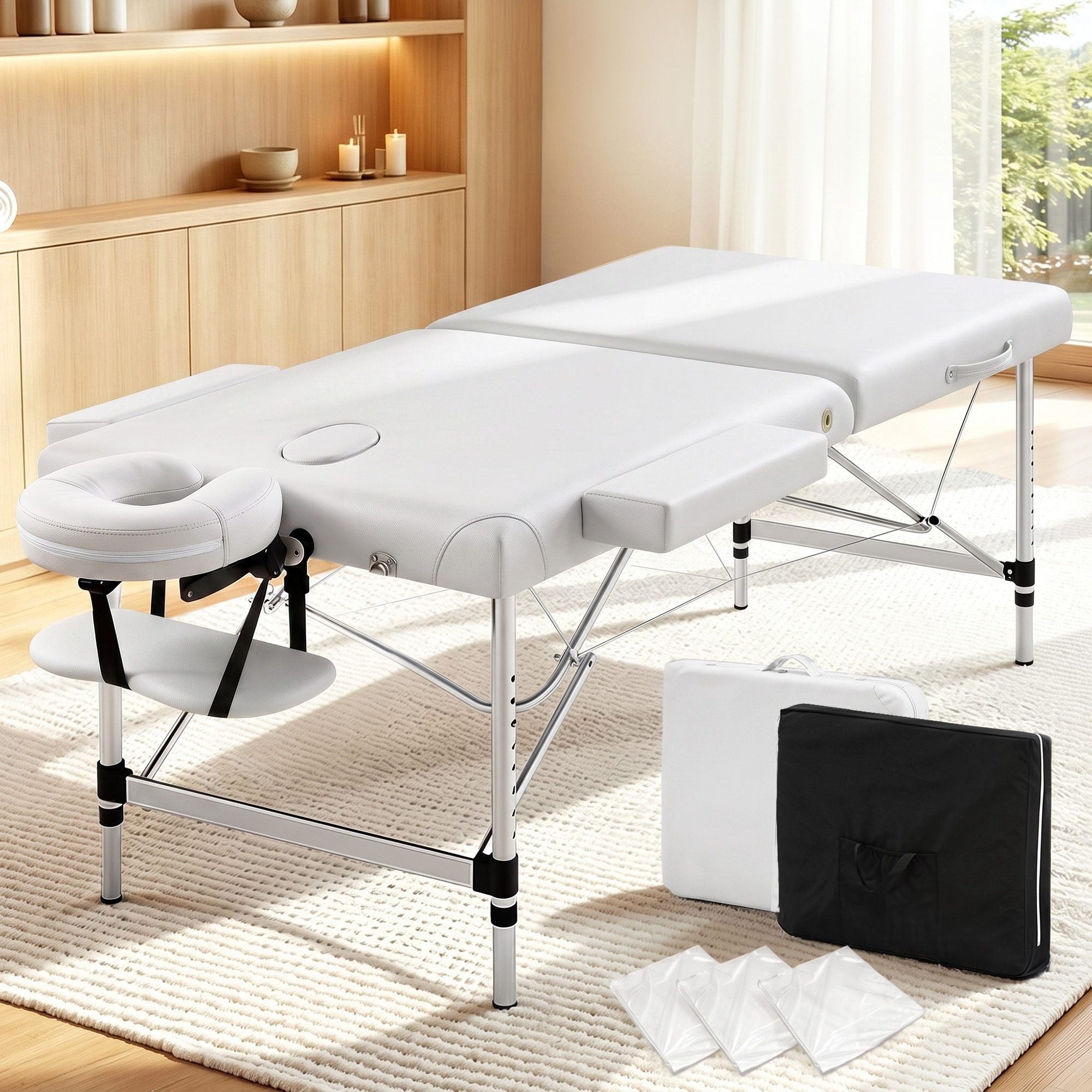 Portable Massage Table 75cm Folding Aluminium Spa Bed 250kg