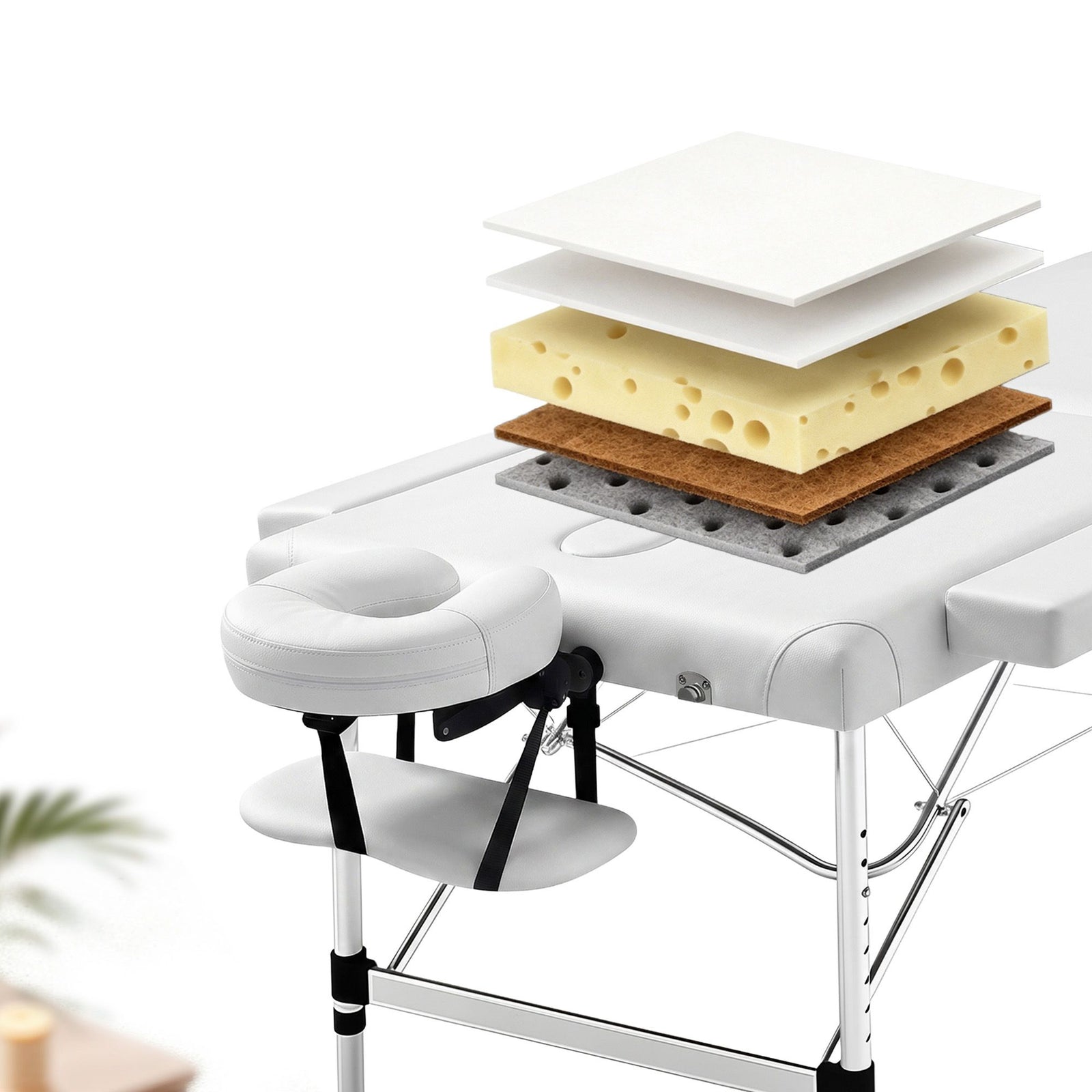 Portable Massage Table 75cm Folding Aluminium Spa Bed 250kg