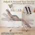 Zenses Beauty Bed with Stool, Beige, Adjustable Facial Massage Table, Tattoo Chair, Salon Services