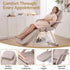 Zenses Beauty Bed with Stool, Beige, Adjustable Facial Massage Table, Tattoo Chair, Salon Services