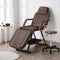 3 Fold Adjustable Massage Table Salon Bed Chair PU Leather Brown