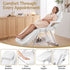 Zenses Beauty Bed with Stool, White, Adjustable Facial Massage Table, Tattoo Chair, Salon Services