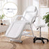 Zenses Beauty Bed with Stool, White, Adjustable Facial Massage Table, Tattoo Chair, Salon Services