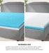Memory Foam Mattress Topper Reversible Cool Gel 10cm King Single