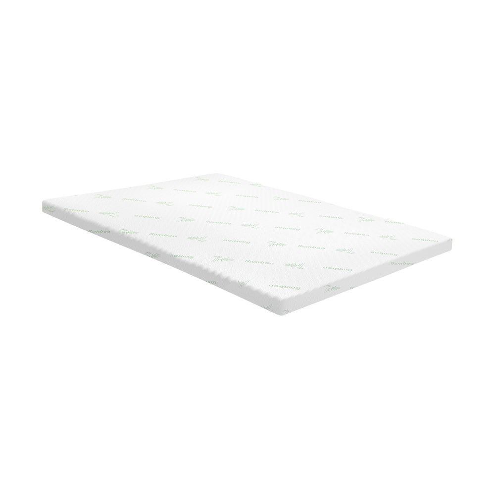 Memory Foam Mattress Topper Cool Gel Bamboo Cover 7-Zone 8CM King