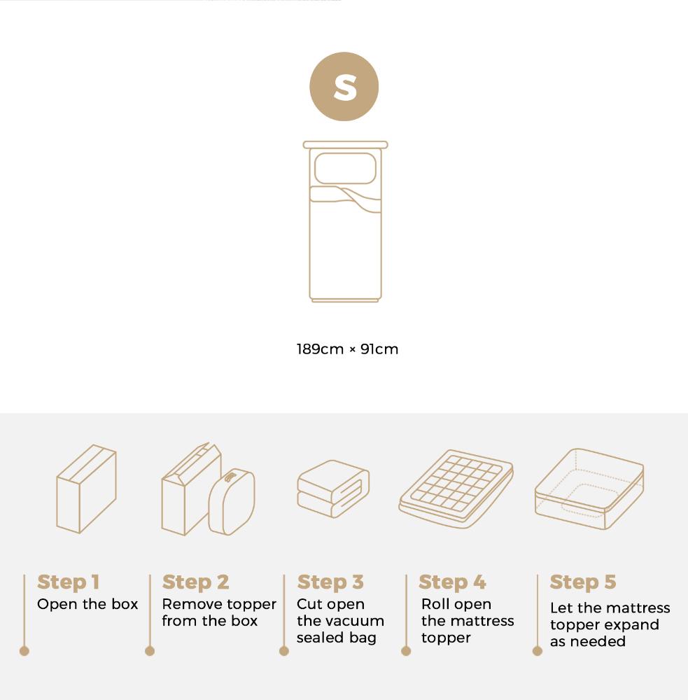 Mattress Topper Pillowtop Airflow Mesh 5cm Single