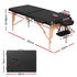 Massage Table 70cm Portable 2 Fold Wooden Beauty Waxing Therapy Bed Black