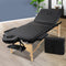 Massage Table 75cm Wooden 3-Fold 250kg Capacity 9 Heights with Bag Black