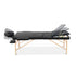 Massage Table 75cm Wooden 3-Fold 250kg Capacity 9 Heights with Bag Black