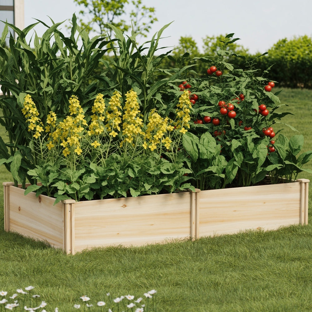 Garden Bed 160x80x30cm Raised Wooden Planter