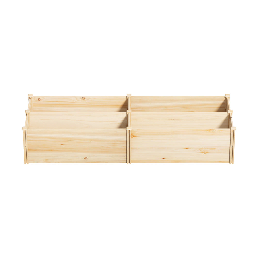 Garden Bed Set of 4 Raised Wooden Planter 120x45x45cm