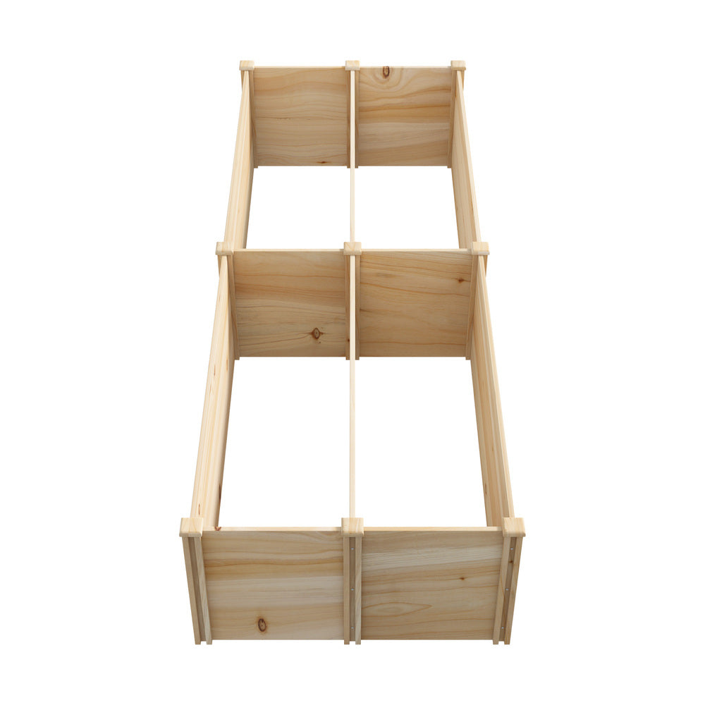 Garden Bed Set of 4 Raised Wooden Planter 120x45x45cm