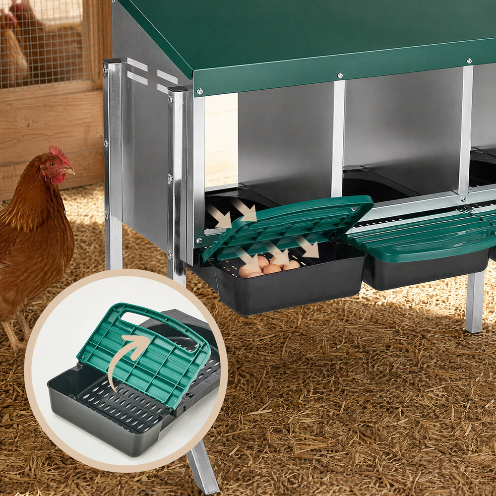 Alopet 3 Holes Chicken Nesting Box Hen Chook with Stand