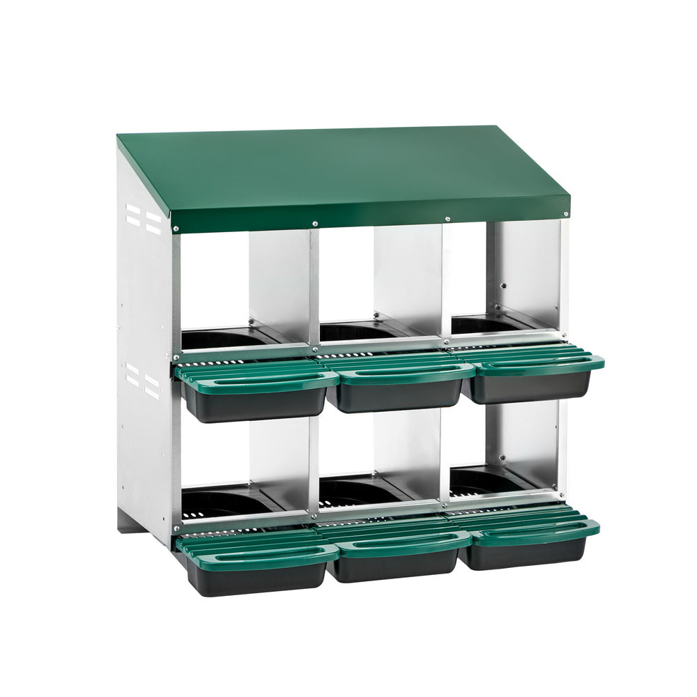 Alopet 6 Holes Chicken Nesting Box Hen Chook Laying Boxes