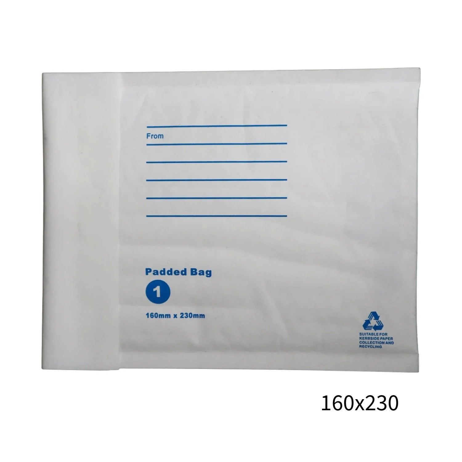 160x230mm White Padded Envelope with Printed Address Lines 500 Pack-2029334119804178432