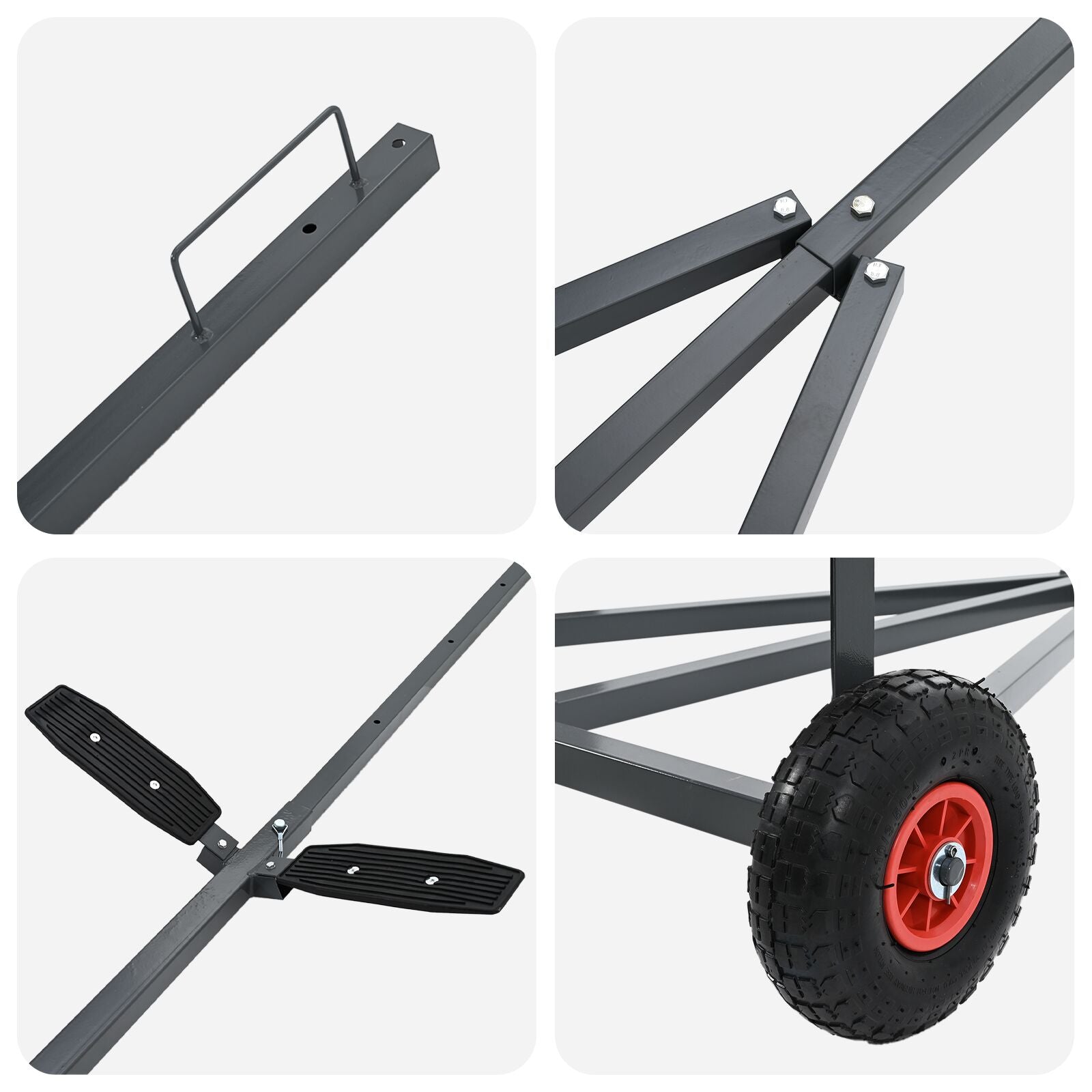 Boat Trailer 212-302 cm Adjustable Length 160 kg Steel