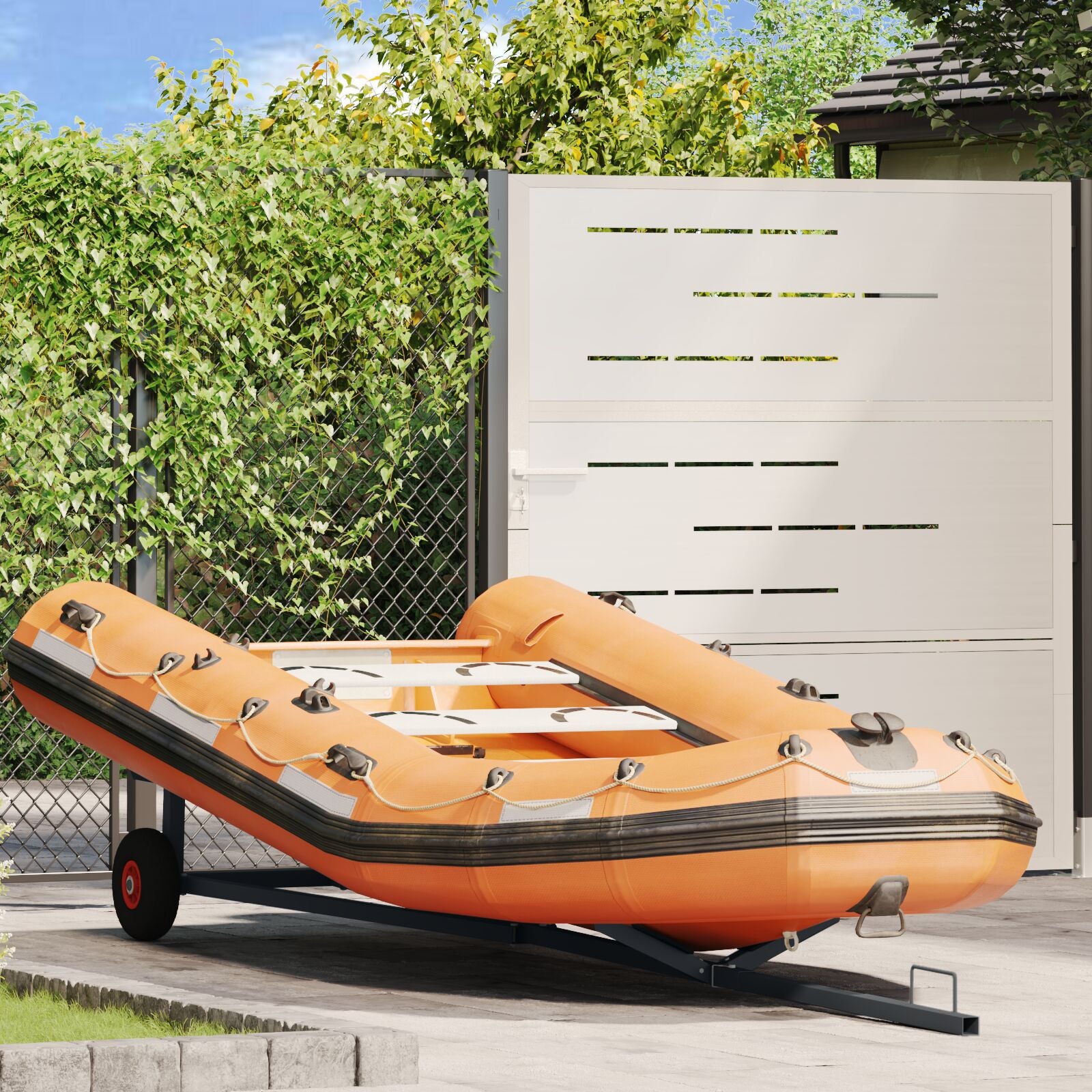 Boat Trailer 212-302 cm Adjustable Length 160 kg Steel