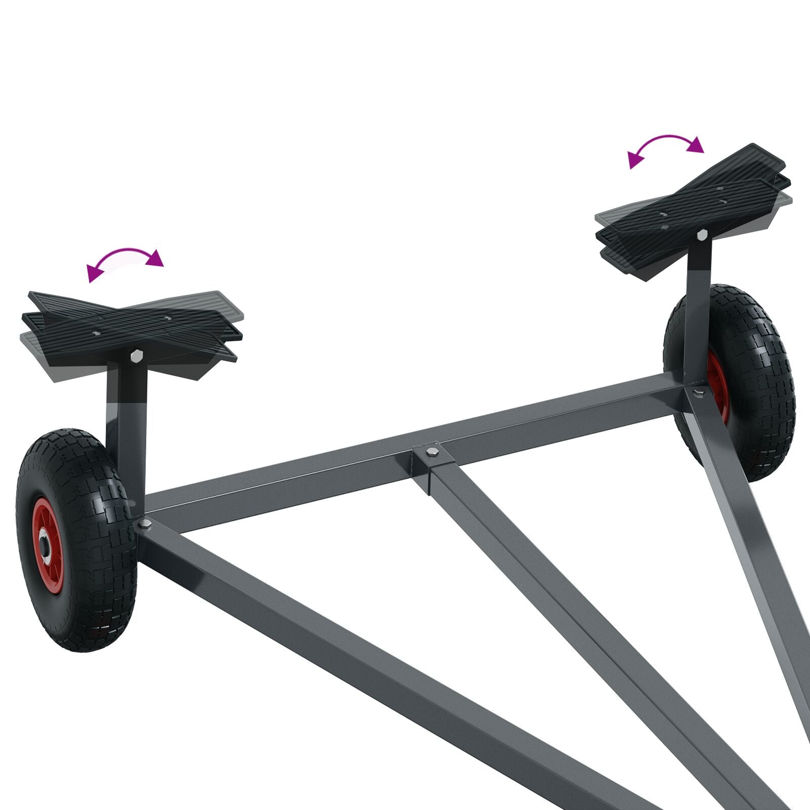 Boat Trailer 212-302 cm Adjustable Length 160 kg Steel