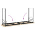 Beer Table Legs 2 pcs Foldable Black Powder-coated Steel